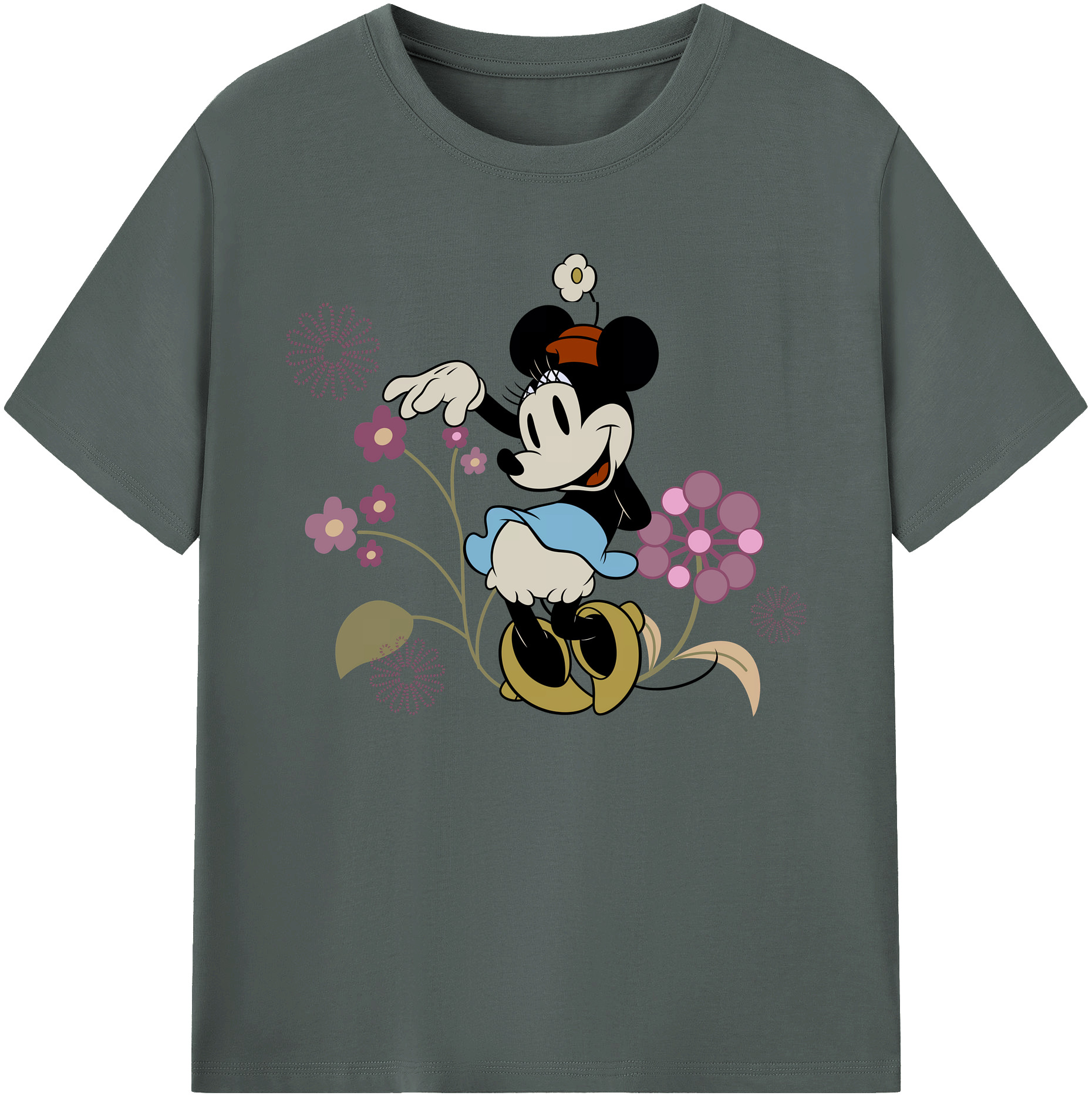 ミッキーマウス Mickey Mouse 綿100％ メンズ半袖Tシャツ｜肌触りやわらか＆通気性